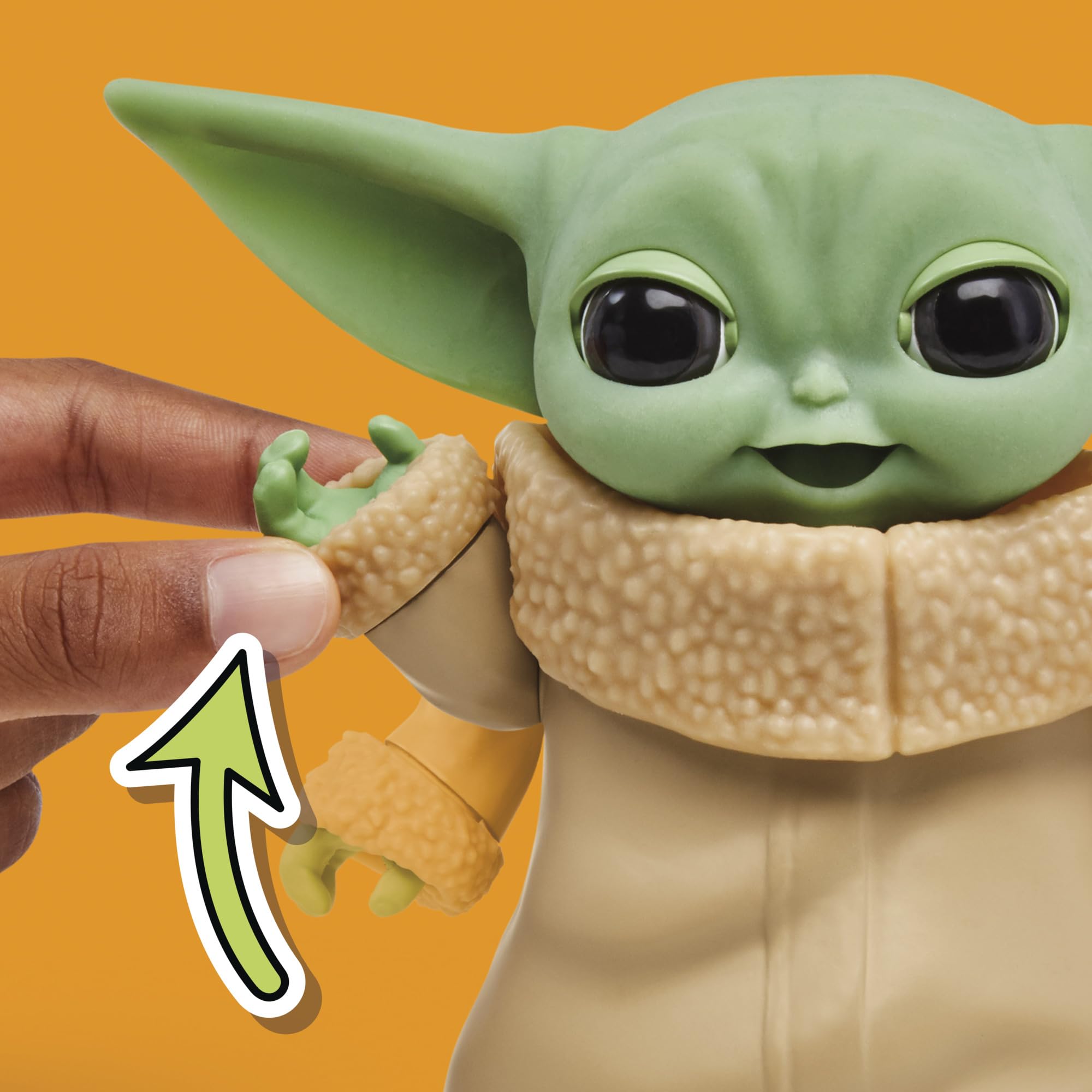 Grogu neck and arms movable for dynamic poses