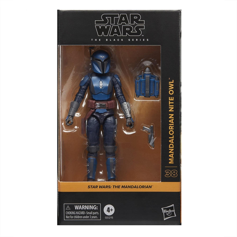 Star Wars Nite Owl blaster accessory for action-ready posing on your shelf.
