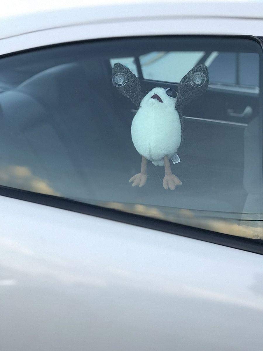 Officially licensed Star Wars merchandise Porg plush is soft and cuddly.