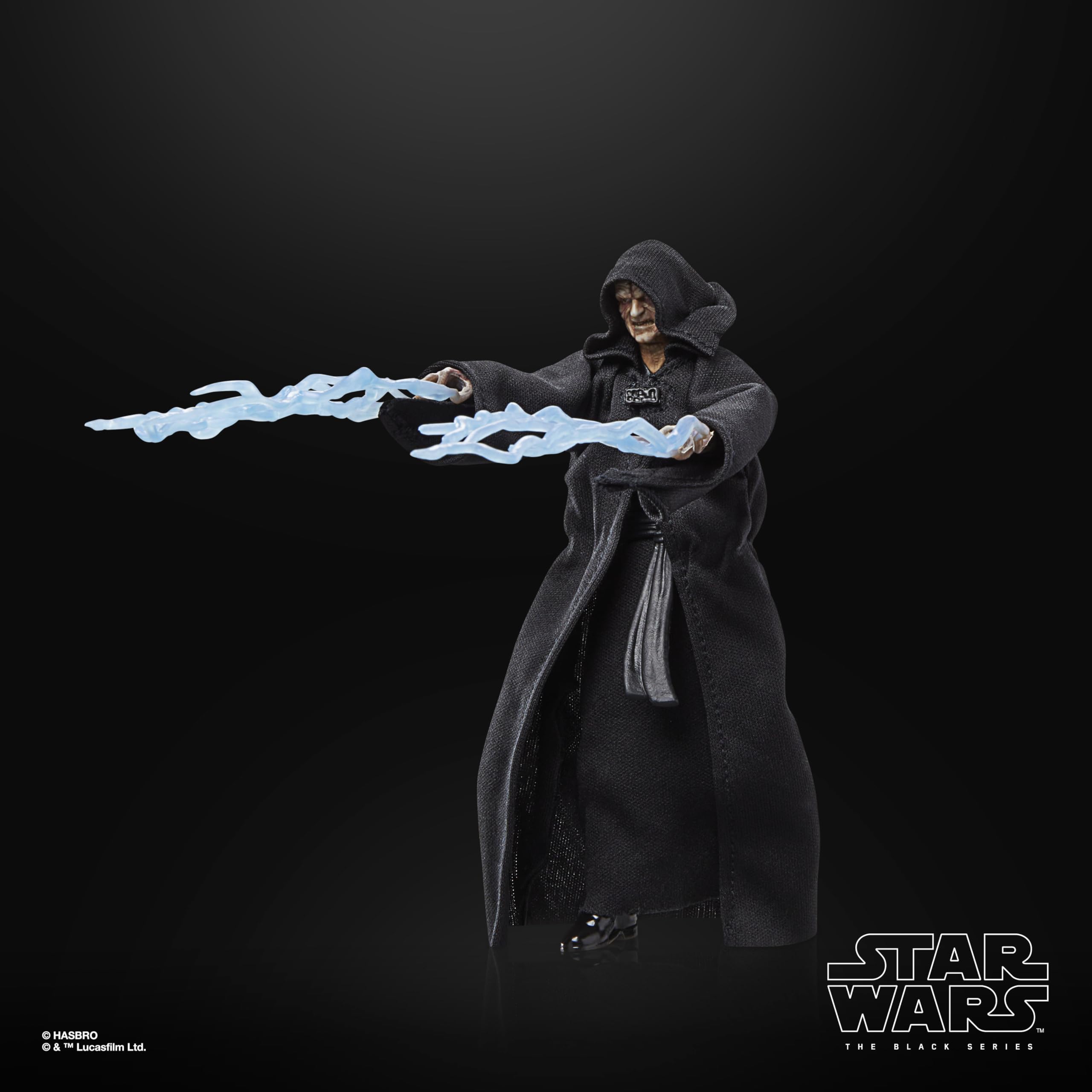 Star Wars Palpatine accessories include props for varied battle setups and display.