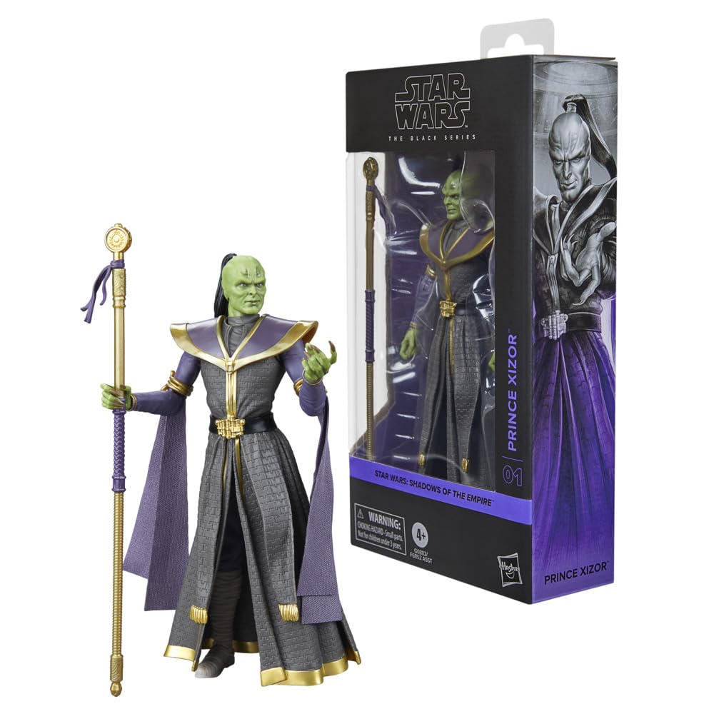 STAR WARS Prince Xizor 6-inch figure front view with premium deco for display.