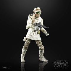 STAR WARS Rebel Soldier (Hoth) figure ready for display with four accessories.