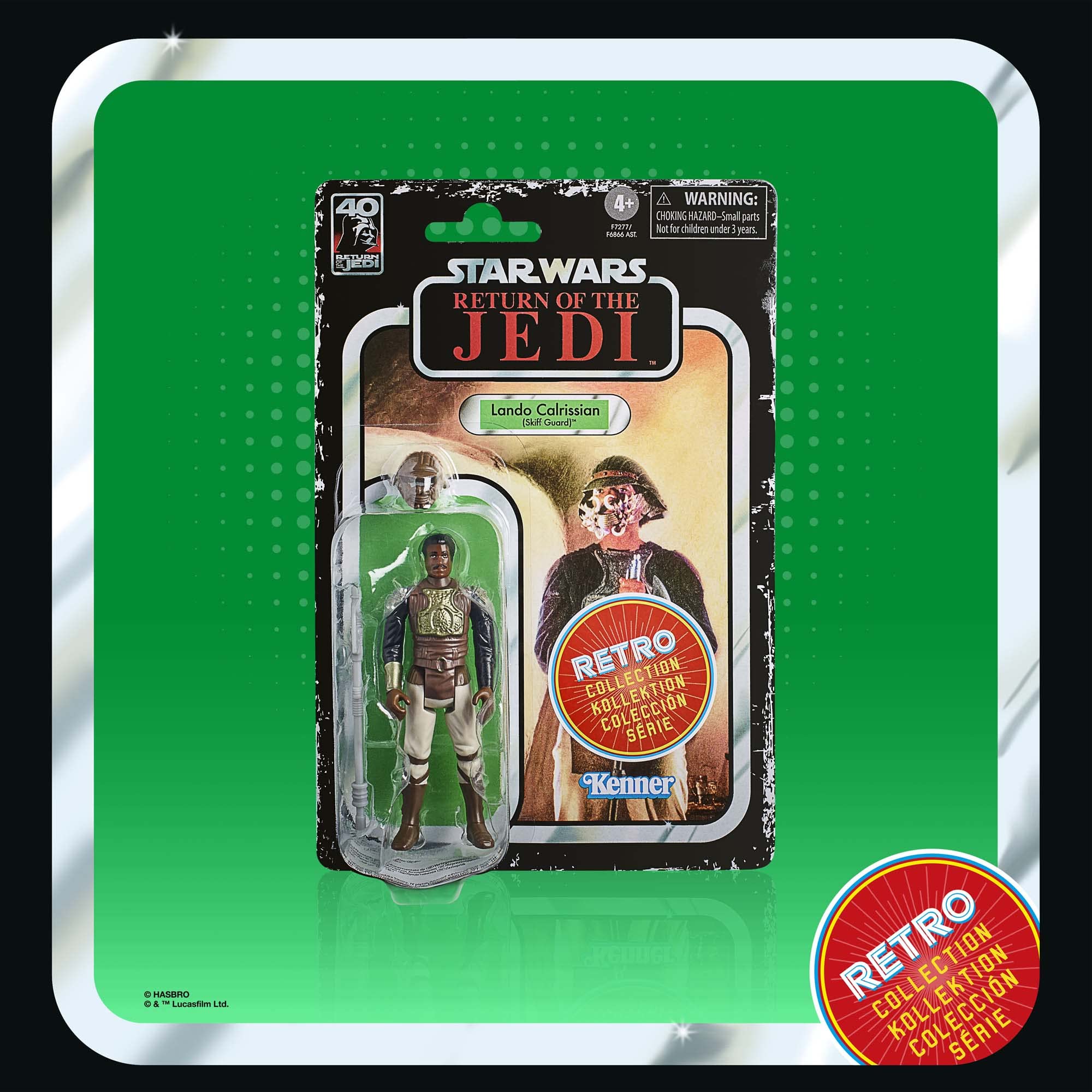 STAR WARS Lando Skiff Guard with removable helmet enhances play and display variety.