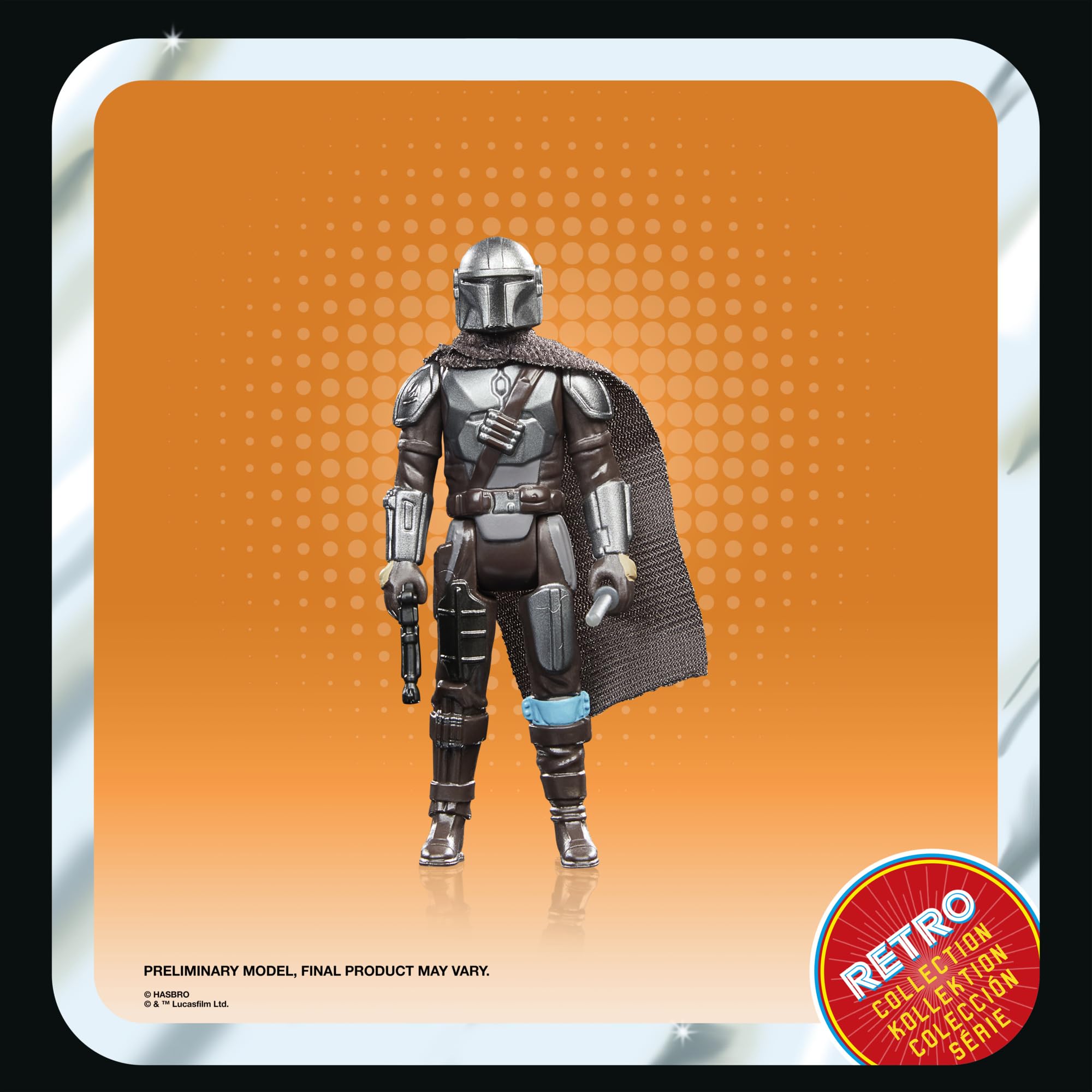 STAR WARS Mandalorian figure accessories include blaster and Darksaber for authentic play.