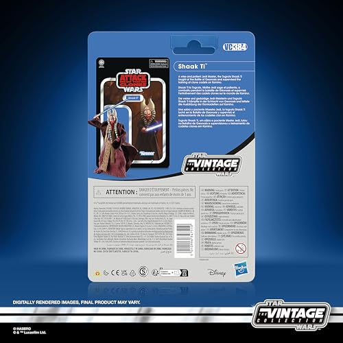 Star Wars Shaak Ti blue lightsaber complements iconic battle moments.