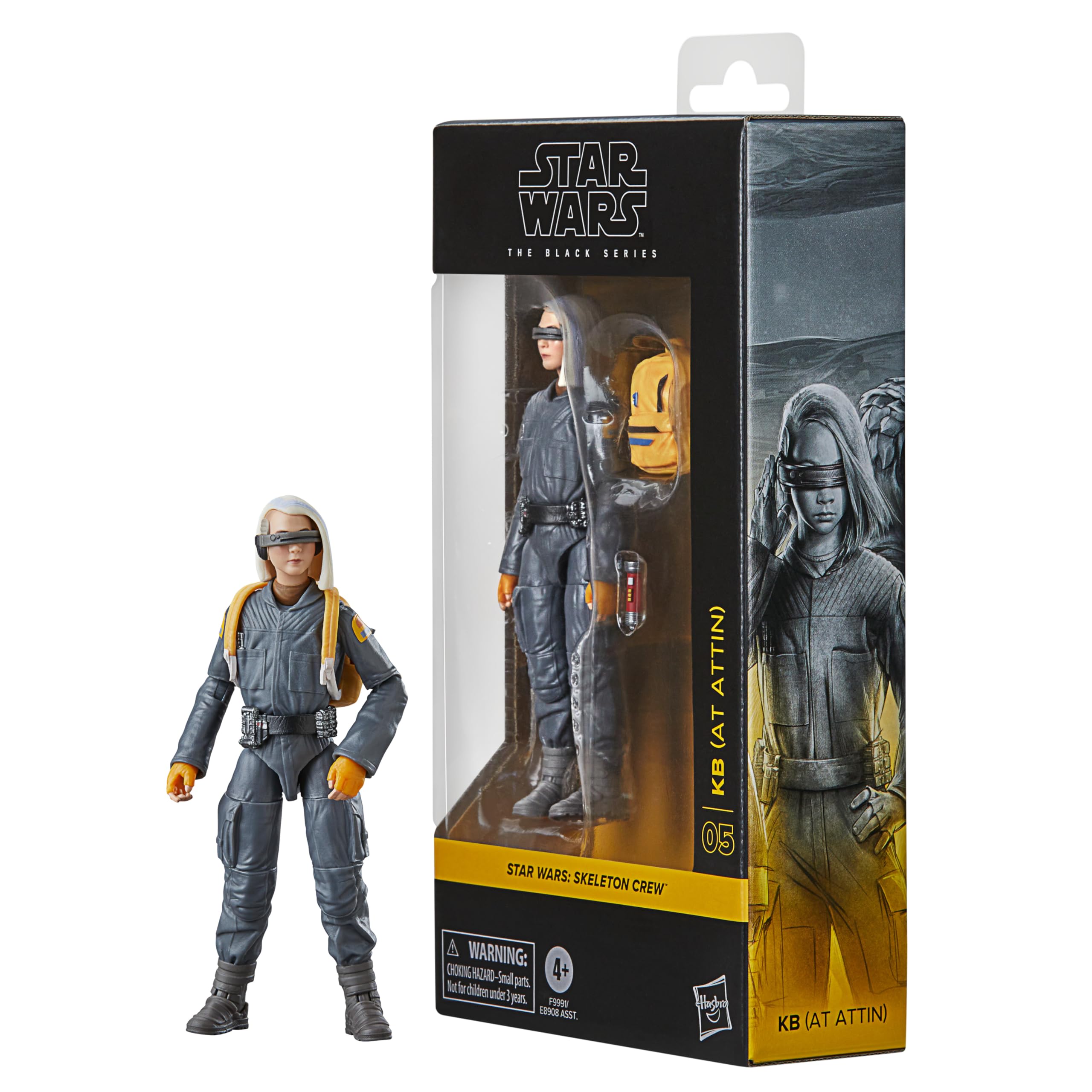 Star Wars The Black Series KB At Attin figure front view for display.