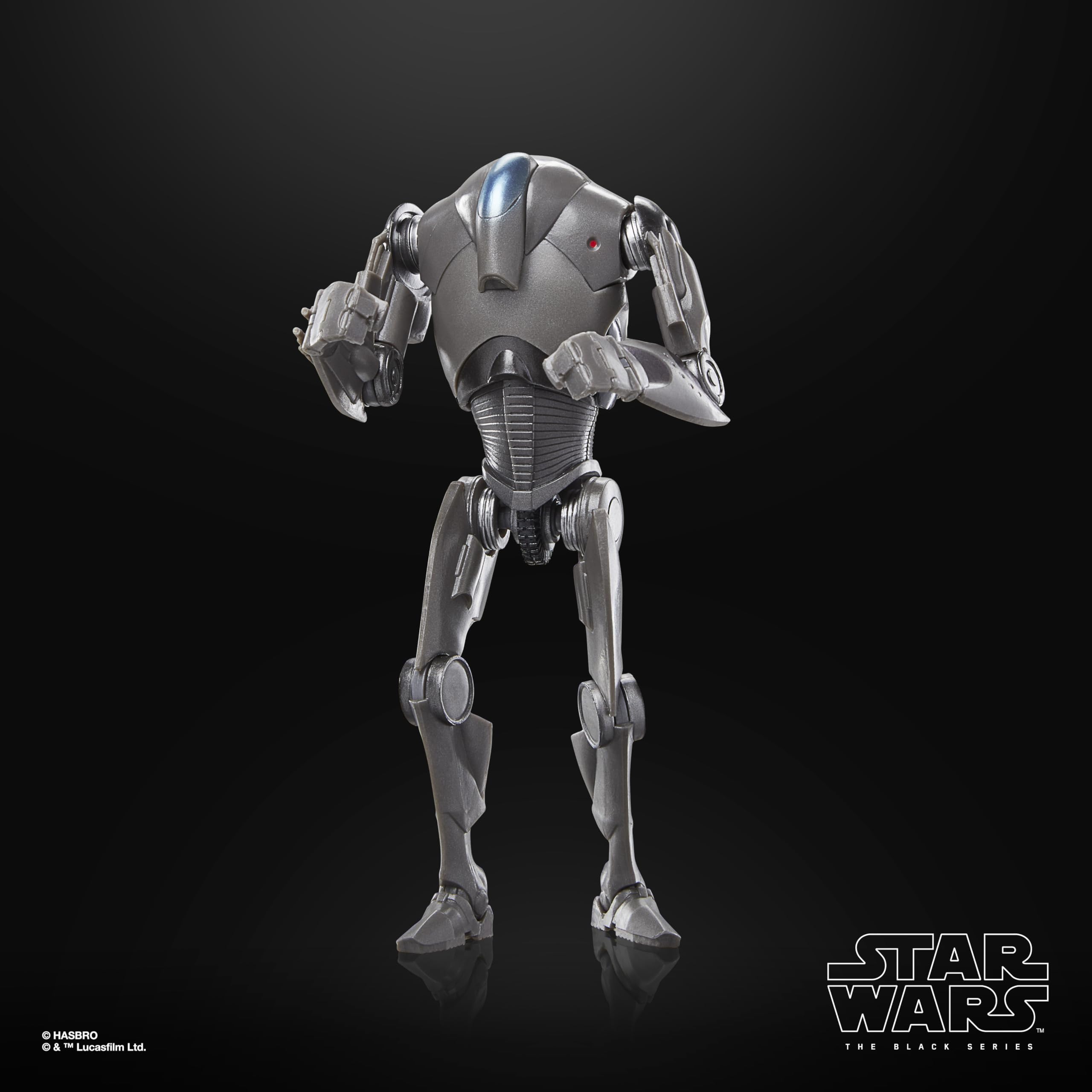 STAR WARS The Black Series Super Battle Droid has premium articulation for dynamic posing.