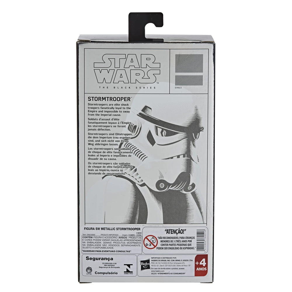 Star Wars SW BL Carbon 2nd Metallic Stormtrooper side view ideal for themed shelves.