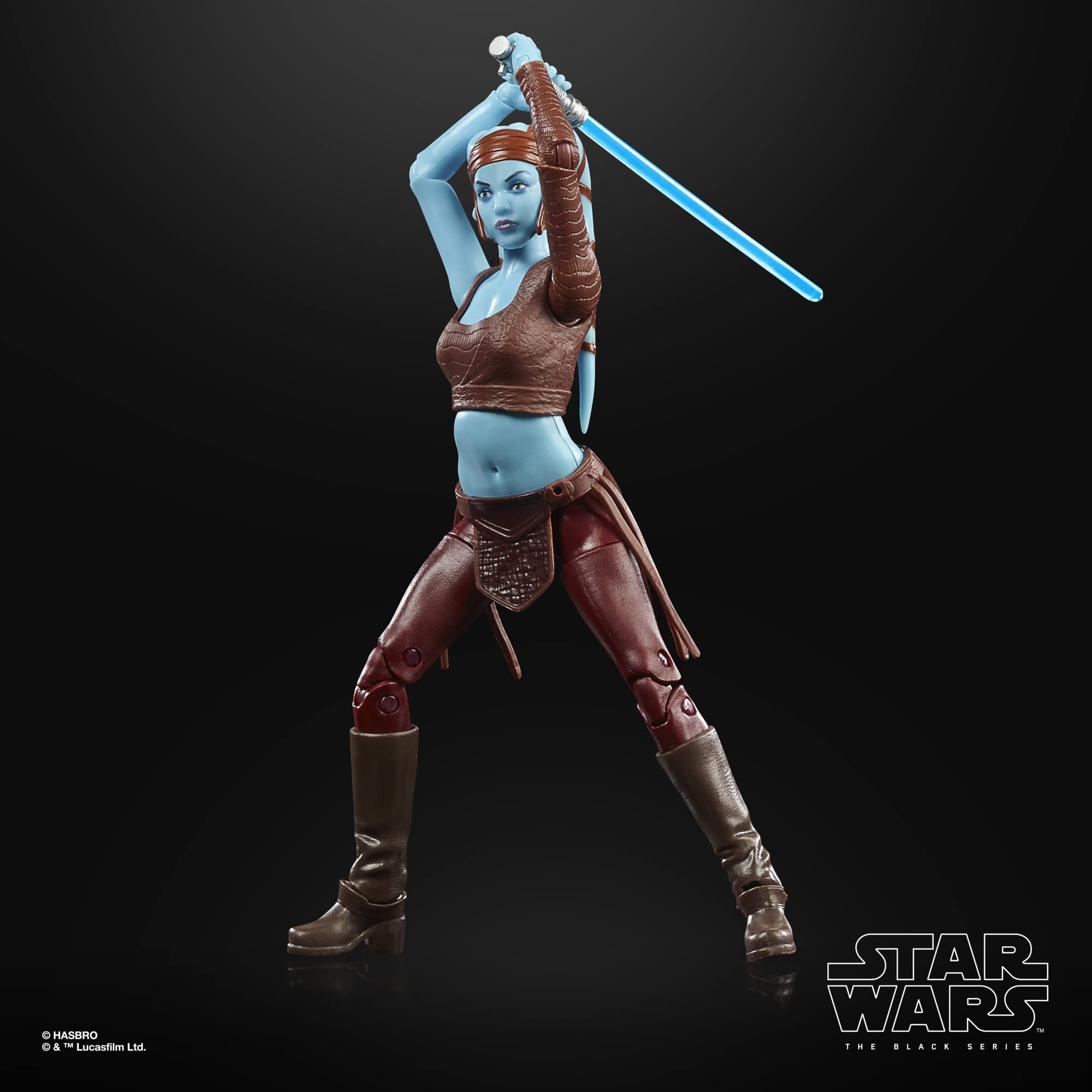 Authentic packaging and branding for STAR WARS The Black Series Aayla Secura.