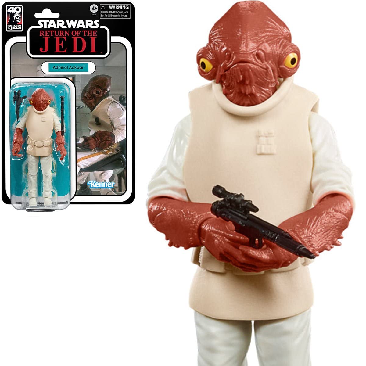 Showcase-ready Admiral Ackbar figure on shelf to complement Star Wars lineup