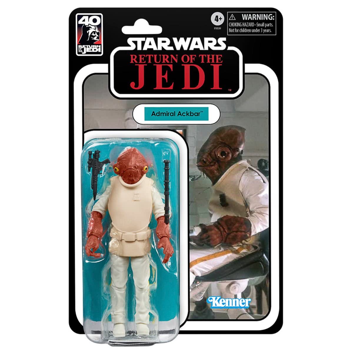 Star Wars The Black Series Admiral Ackbar front view figure for display and collection