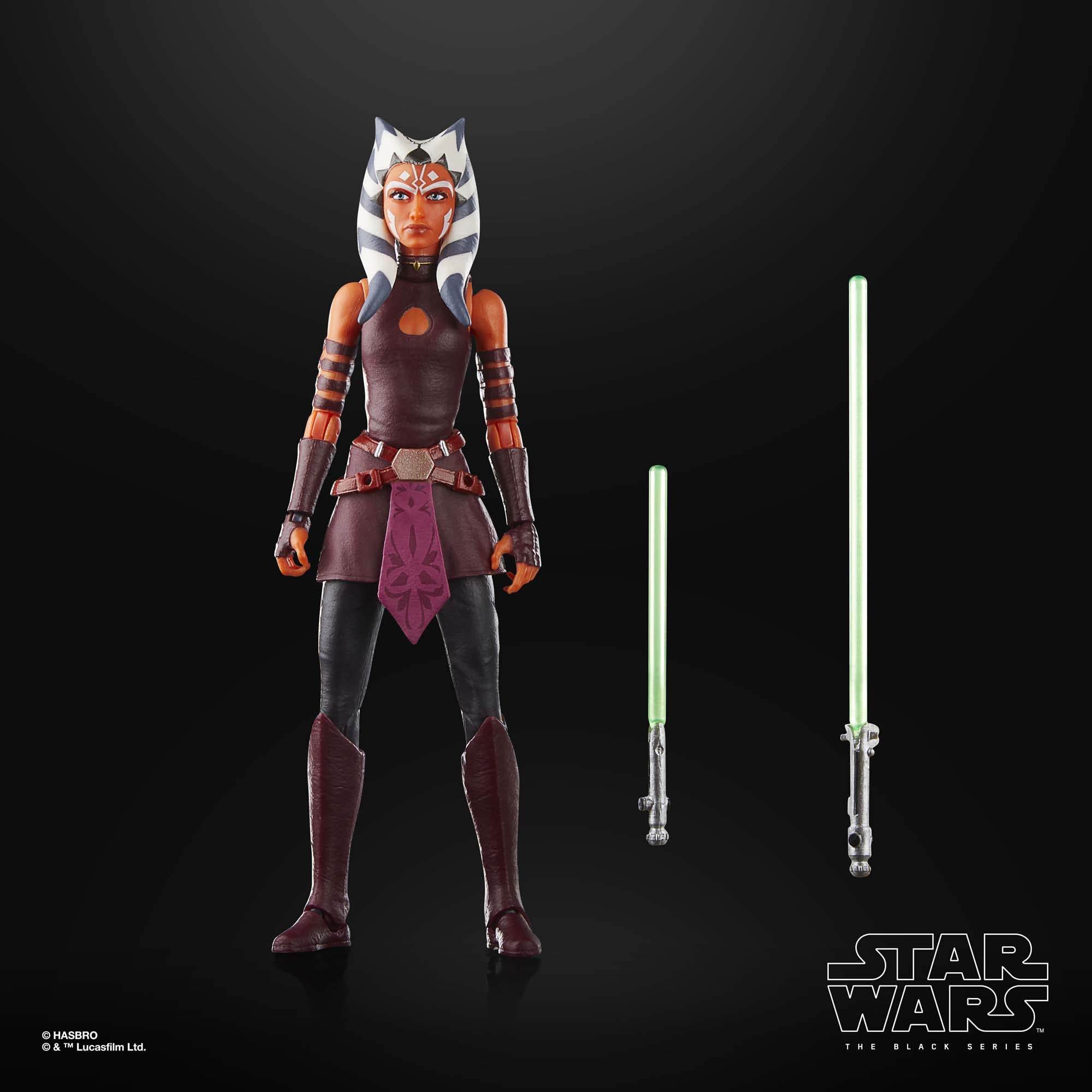 STAR WARS The Black Series Ahsoka Tano Padawan 15 cm figure on shelf.