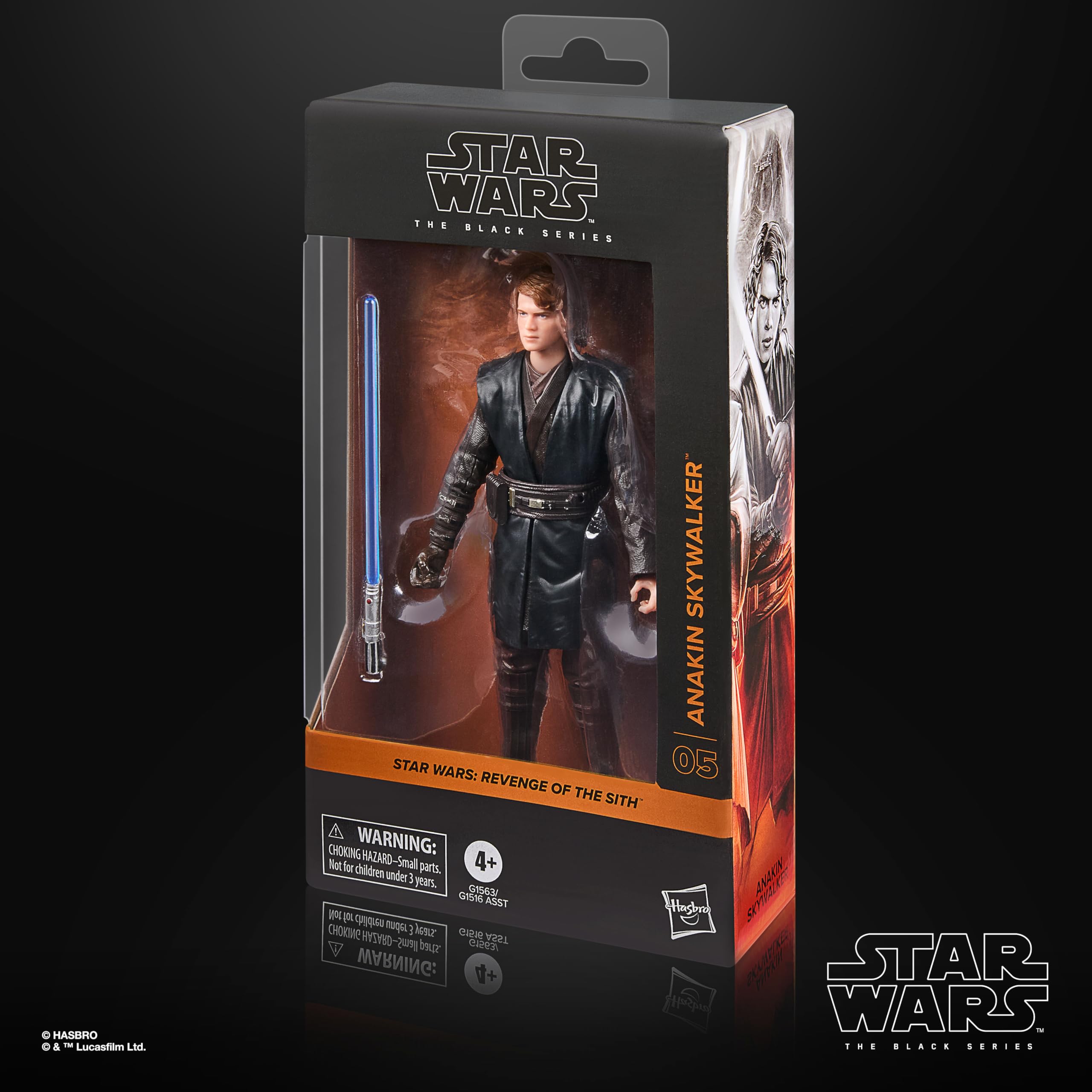 STAR WARS The Black Series Anakin Skywalker figure side profile for dynamic posing