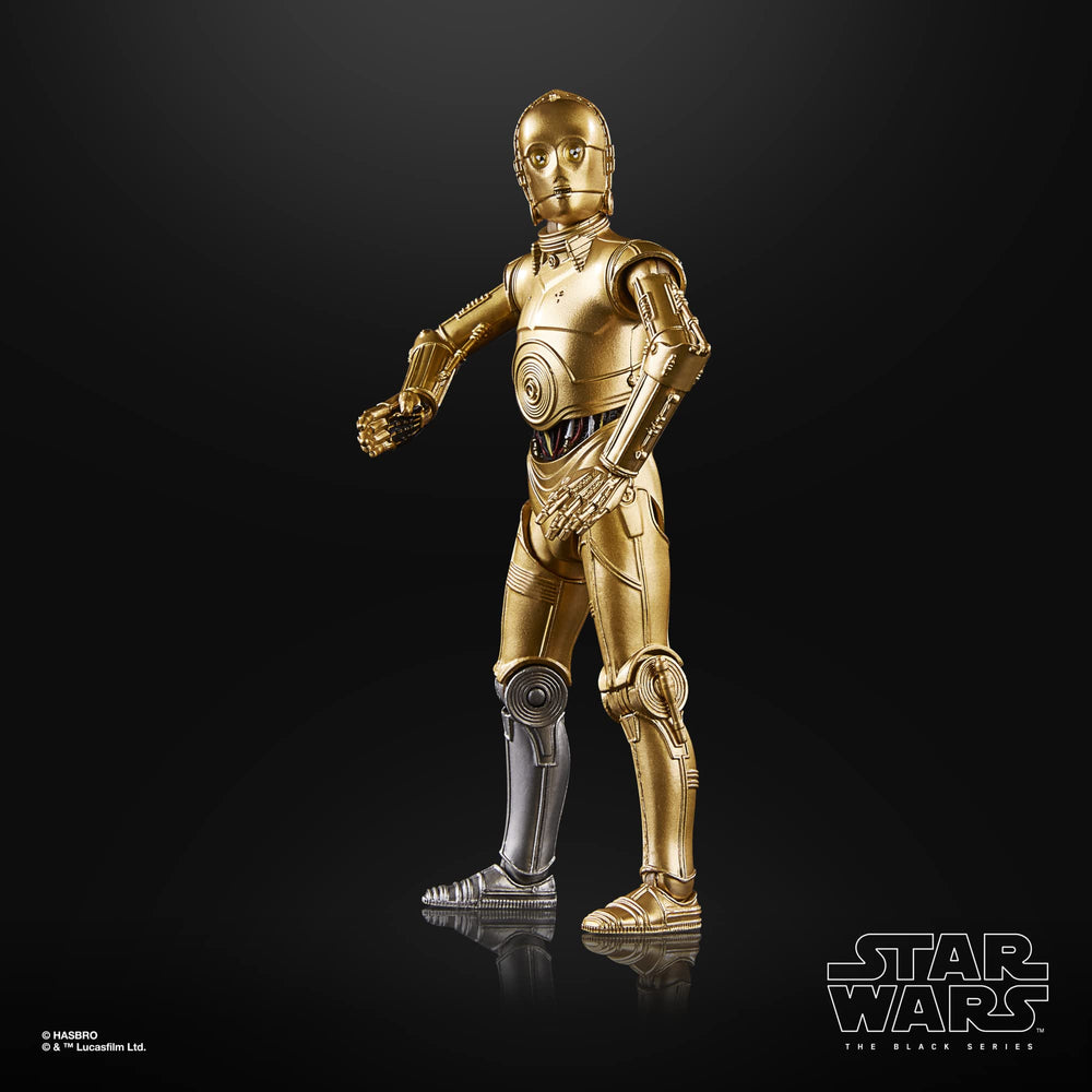 Star Wars The Black Series C-3PO close-up deco detail