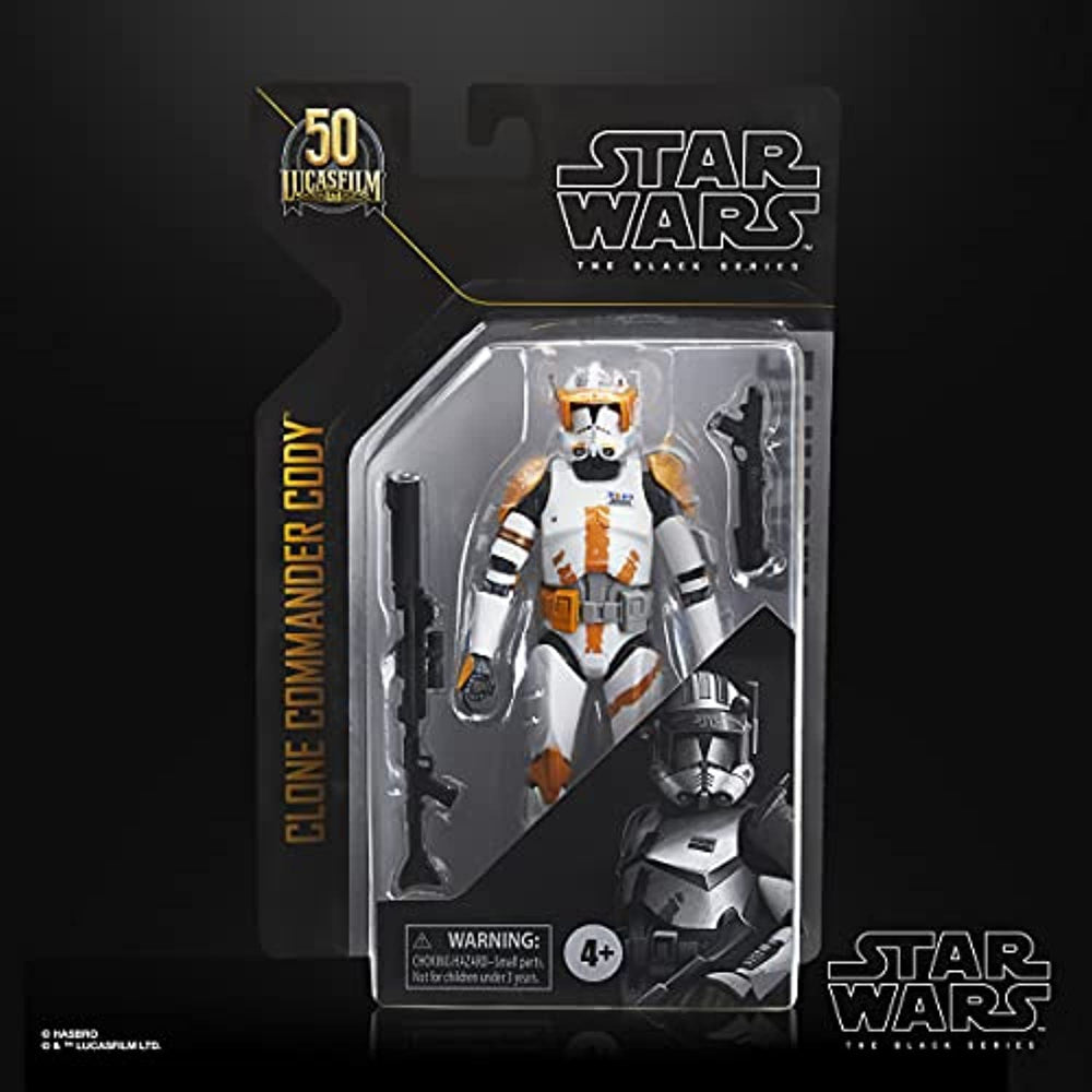 STAR WARS Clone Commander Cody accessories blasters included for authentic battle-ready poses.