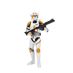 STAR WARS Clone Commander Cody action figure front view highlighting poseability for dynamic display.