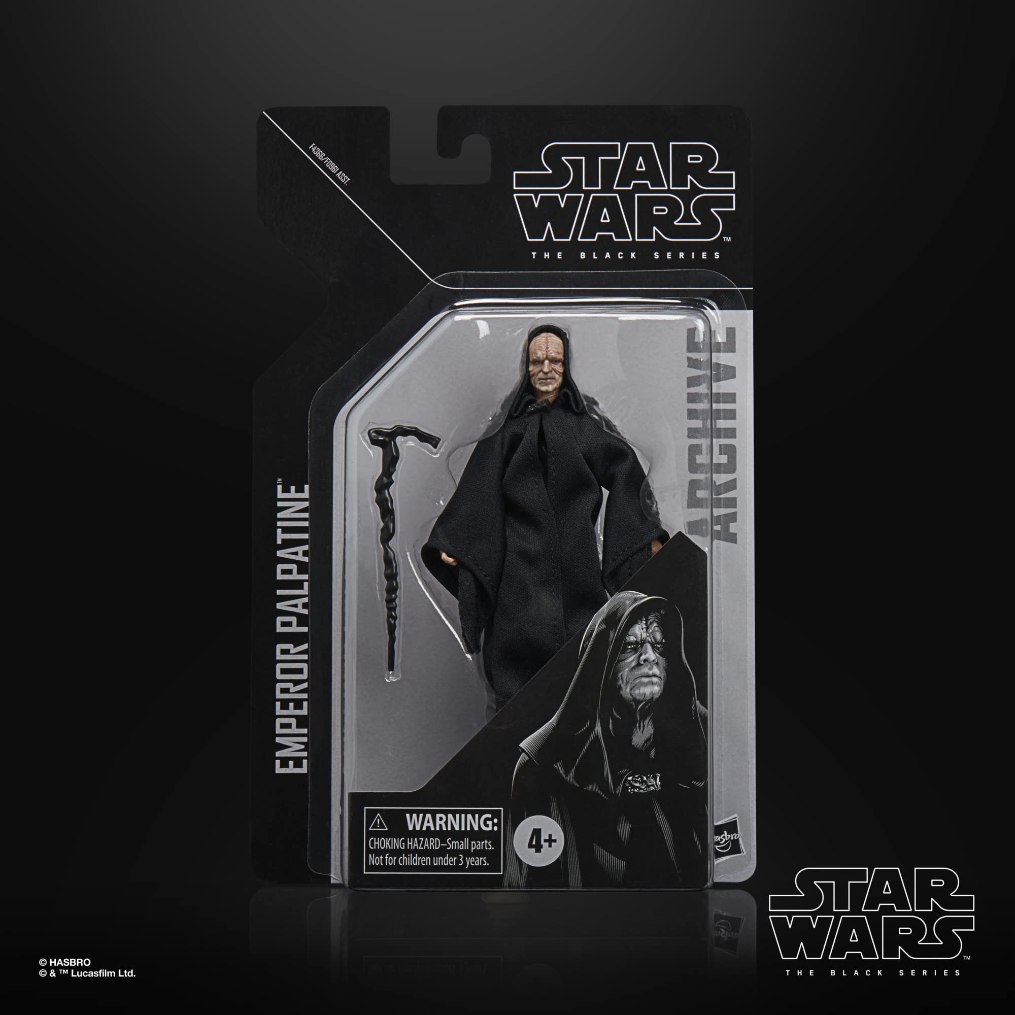 STAR WARS The Black Series Archive Emperor Palpatine figure, pose option for dynamic scenes