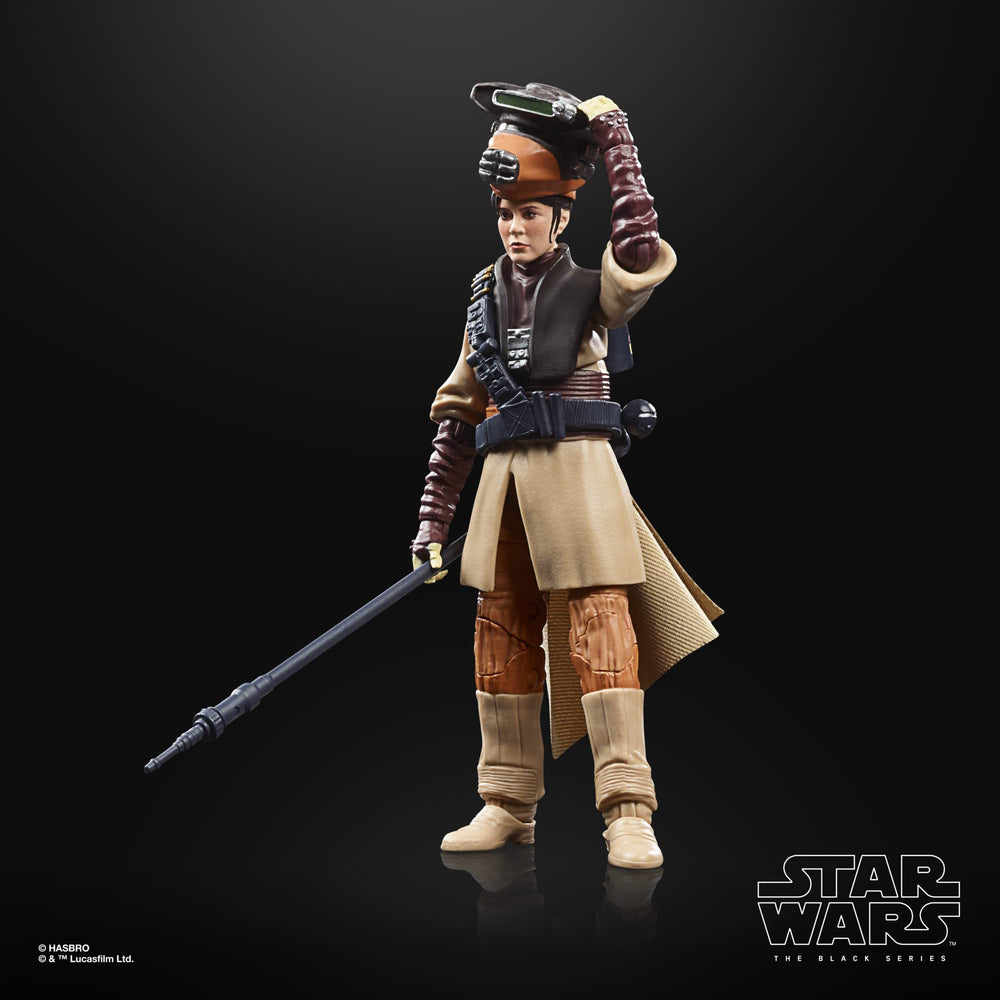 Three accessories included with Star Wars Leia Boushh archive figure