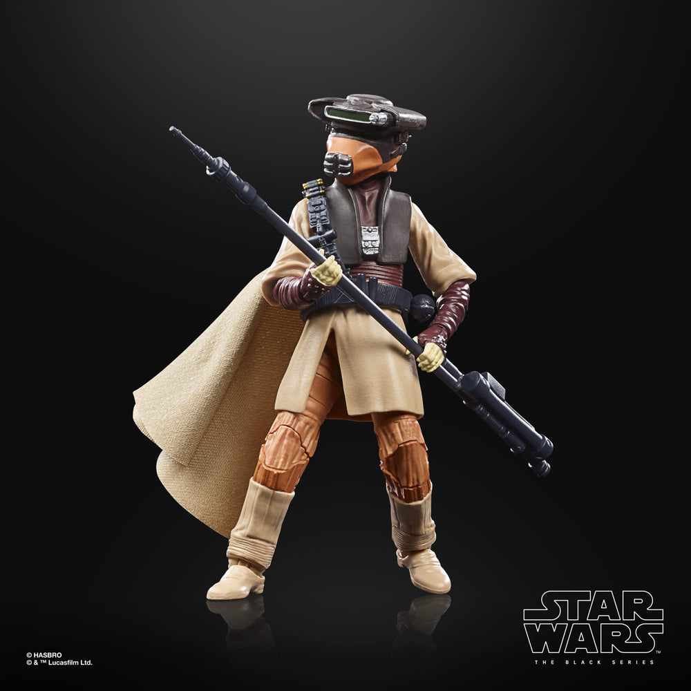 Close-up portrait of Leia as Boushh highlighting helmet and deco