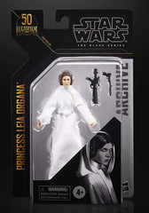 Leia Organa display-ready pose capturing iconic stance