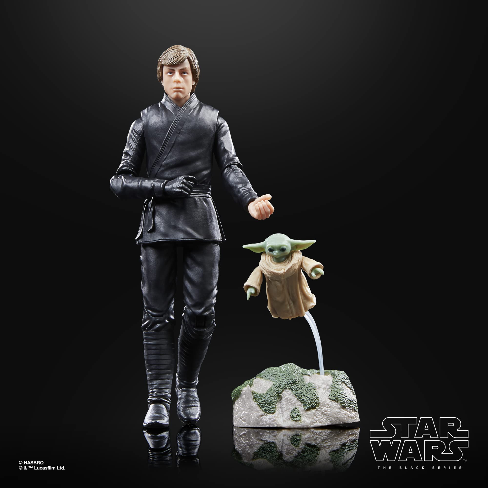 STAR WARS The Black Series fully articulated Luke and Grogu for posing