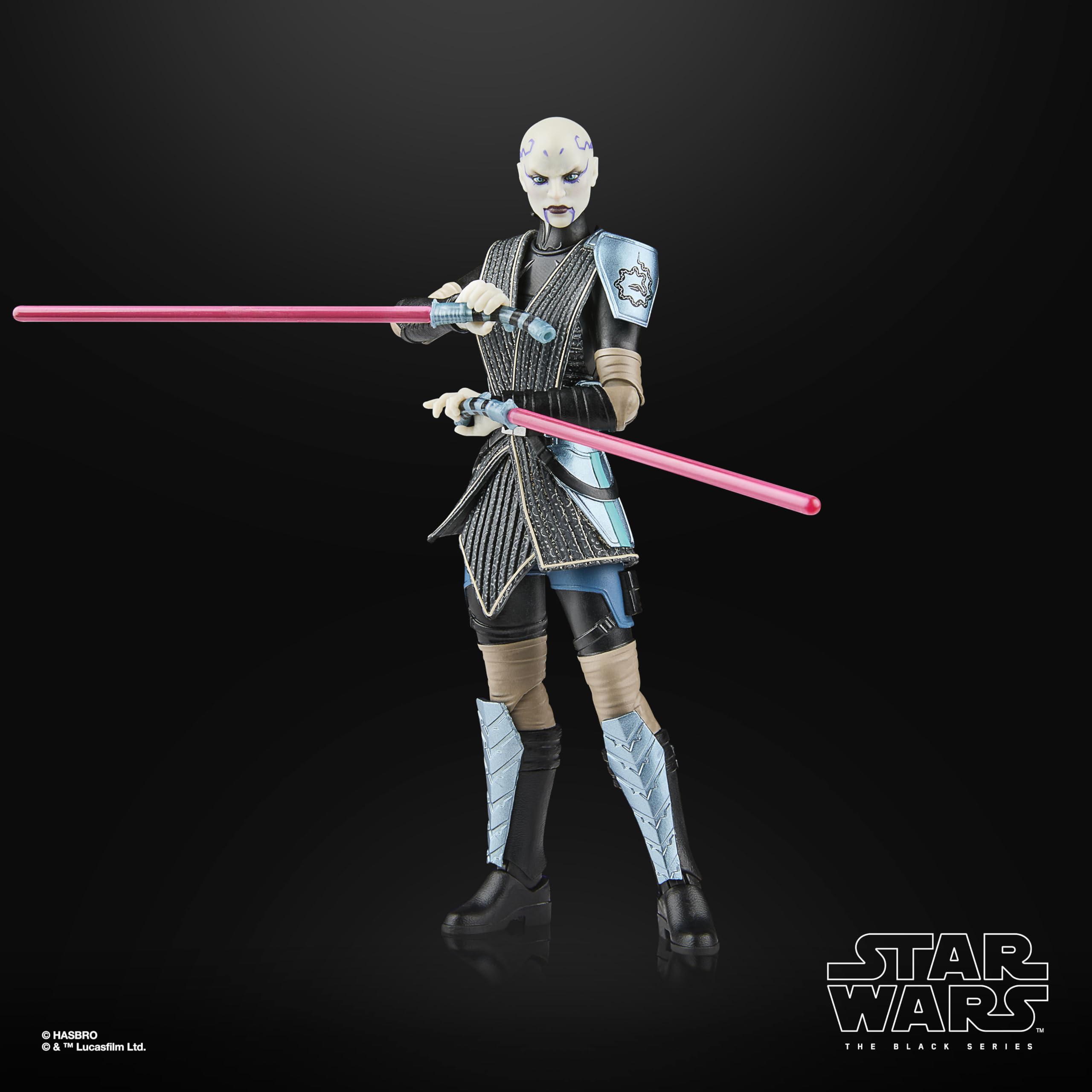 STAR WARS The Black Series Asajj Ventress display-ready figure for shelves.