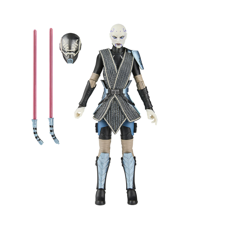 STAR WARS The Black Series Asajj Ventress front view figure ideal for display.