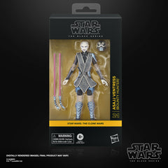 STAR WARS The Black Series Asajj Ventress side view highlights premium articulation.
