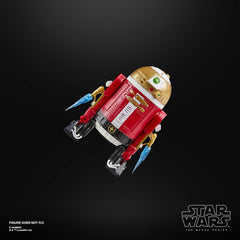 Star Wars The Black Series Astromech Droid Holiday Edition candy cane accessory for seasonal setup.