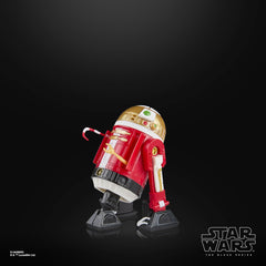 Star Wars The Black Series Astromech Droid Holiday Edition flame FX for dramatic effect.