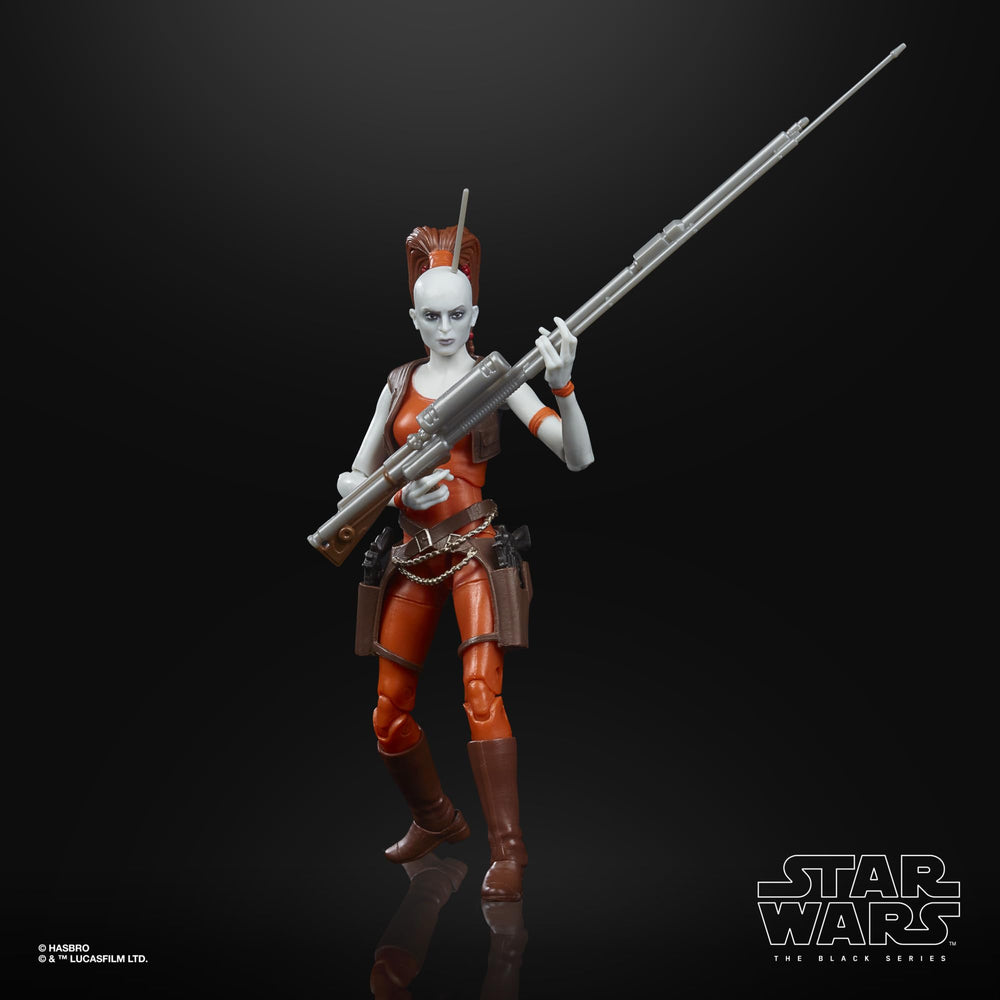Aurra Sing figure with other Black Series characters for large battles