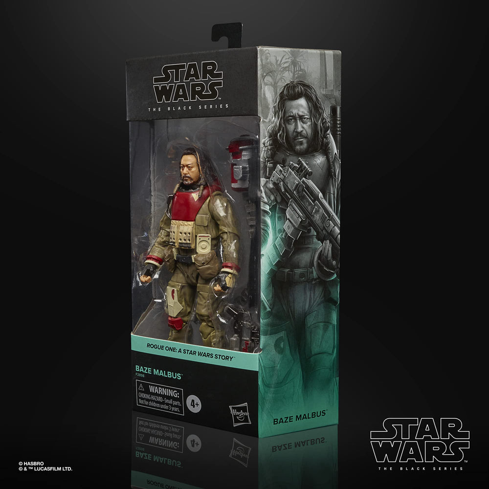 Star Wars The Black Series Baze Malbus backpack attachment for versatile use.