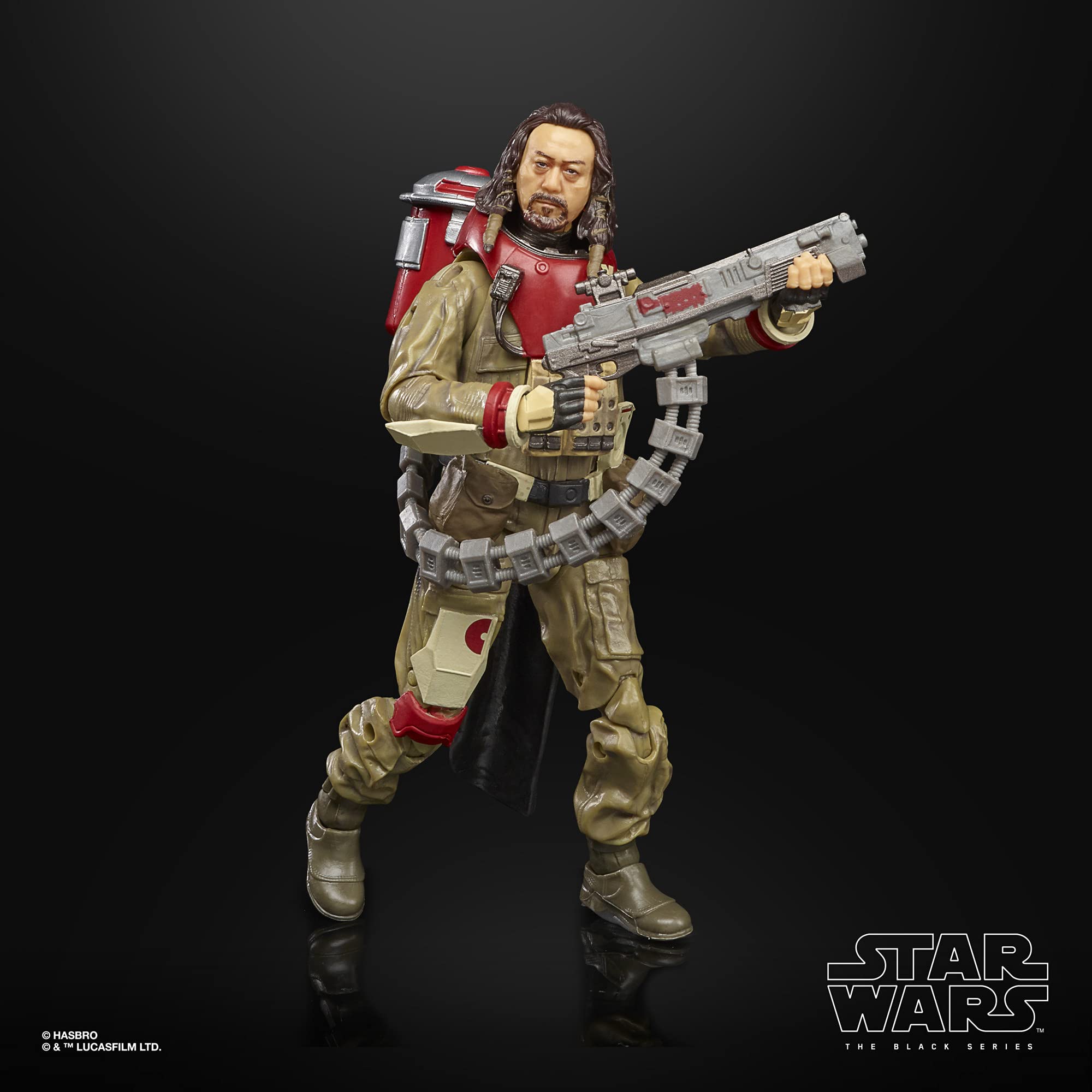 Star Wars The Black Series Baze Malbus premium deco on figure.