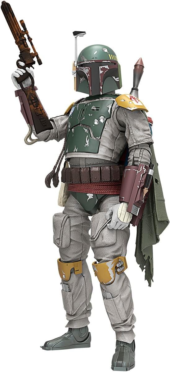 STAR WARS The Black Series Boba Fett deluxe front view for display-ready poseability