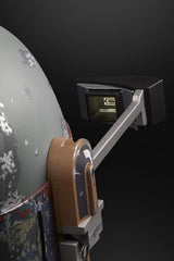 STAR WARS Boba Fett helmet electronic lights enhance dramatic effect.