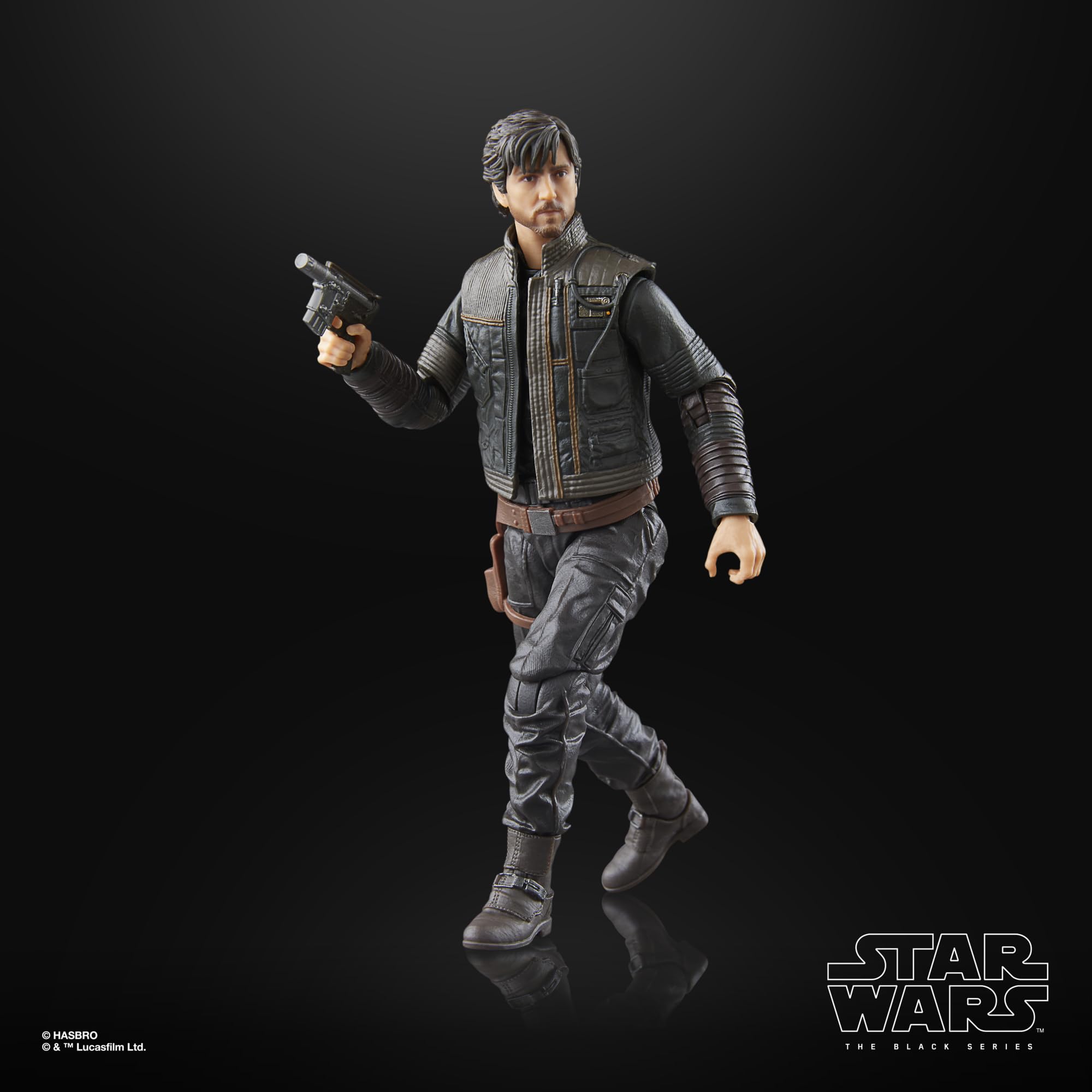 STAR WARS The Black Series Cassian Andor accessory-ready figure for roleplay setups.