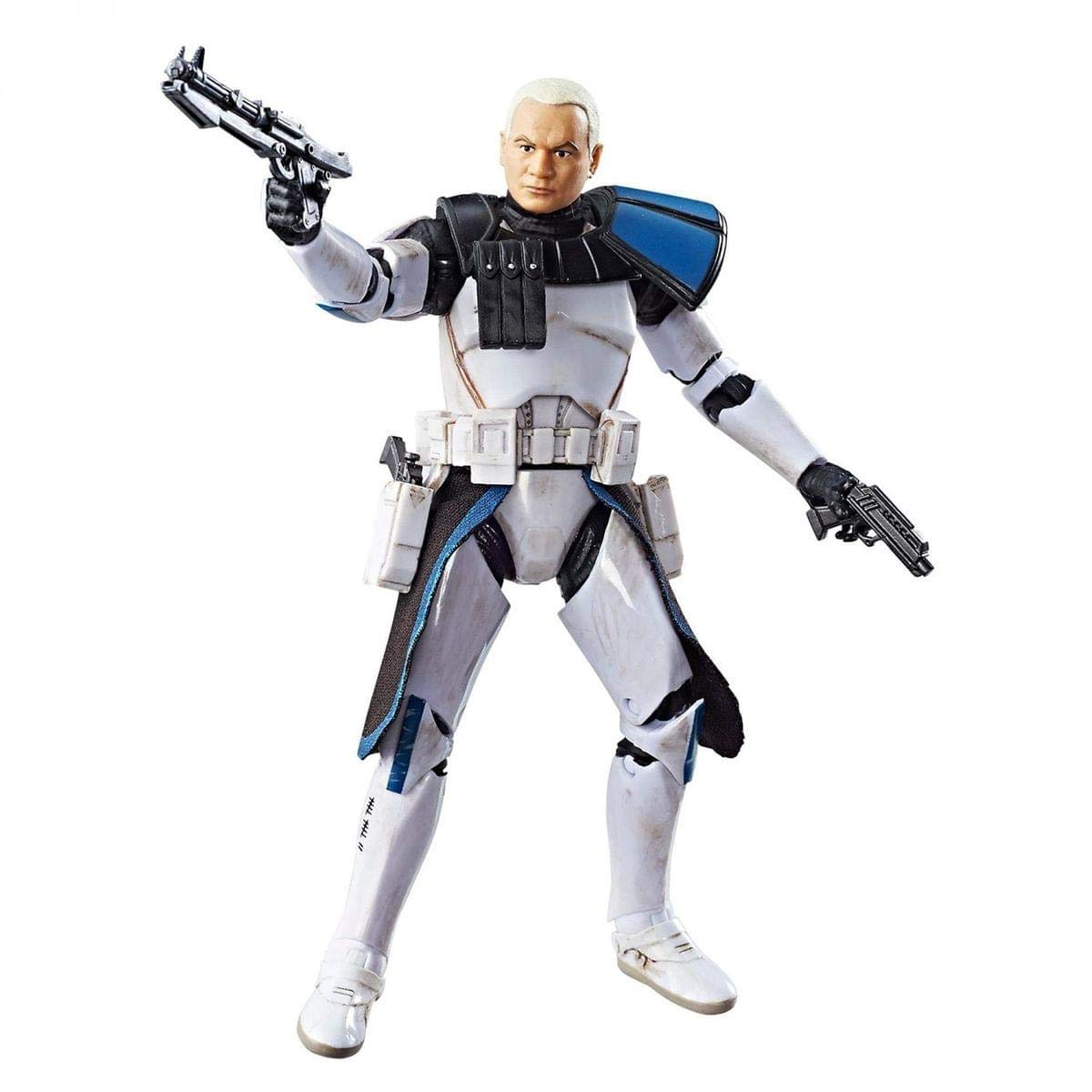 Star Wars The Black Series Clone Captain Rex figure front view for display and posing