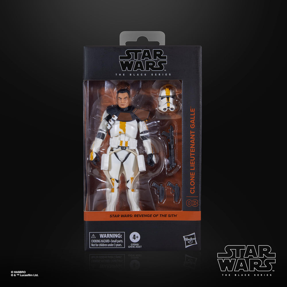 STAR WARS The Black Series Clone Lieutenant Galle articulation range for flexible posing
