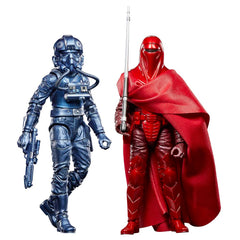 STAR WARS The Black Series Emperor's Royal Guard carbonized figure ready for display.