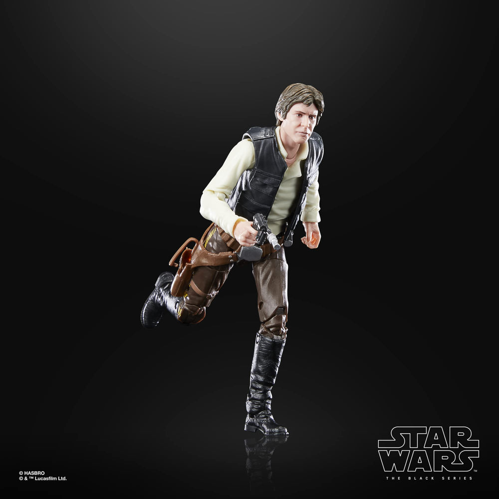 STAR WARS The Black Series Han Solo packaging showcases classic design for collectors.