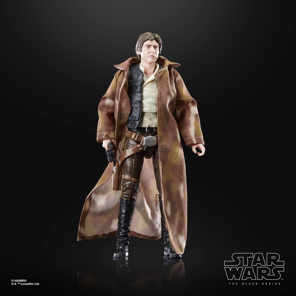 STAR WARS The Black Series Han Solo premium deco highlights movie-accurate details.