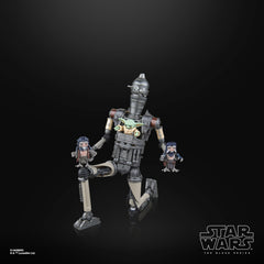 STAR WARS IG-12 piloted frame with Grogu offers interactive display moments.