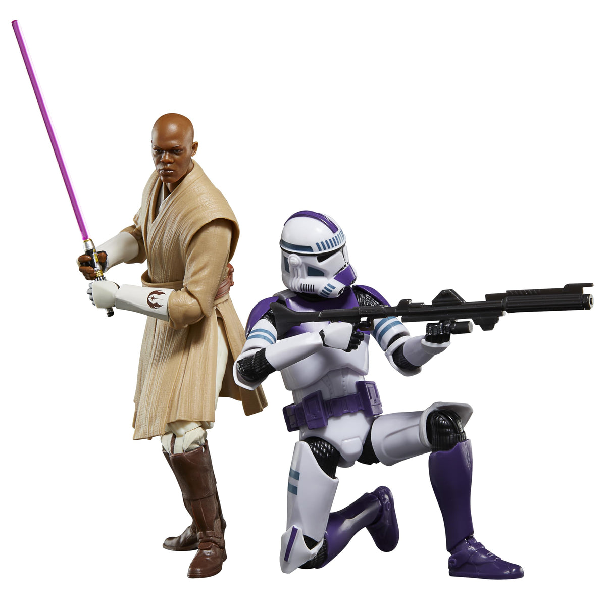 STAR WARS The Black Series Mace Windu amethyst lightsaber for display and collection.