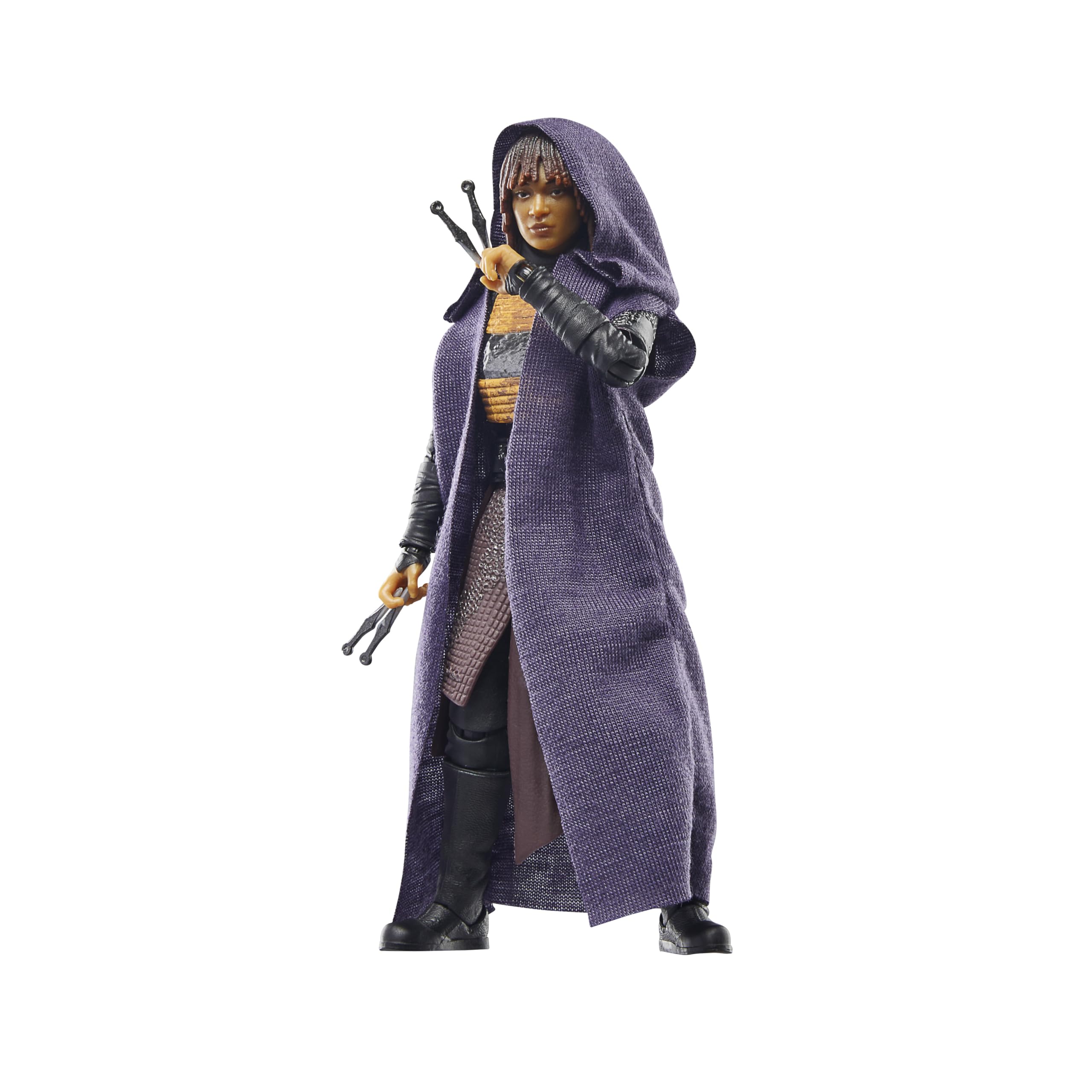 STAR WARS The Black Series Mae Assassin figure front view for display and collection.