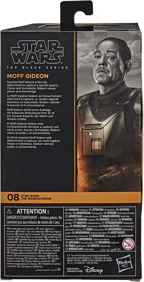 STAR WARS The Black Series Moff Gideon costume texture adds realism for fans.