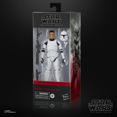 STAR WARS The Black Series Phase I Clone Trooper figure, articulation pose, ready for dynamic display