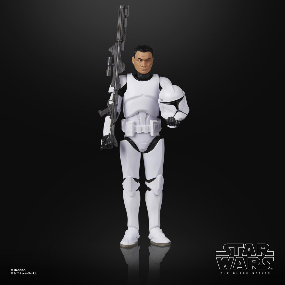STAR WARS The Black Series Phase I Clone Trooper figure, removable helmet, authentic look for posing