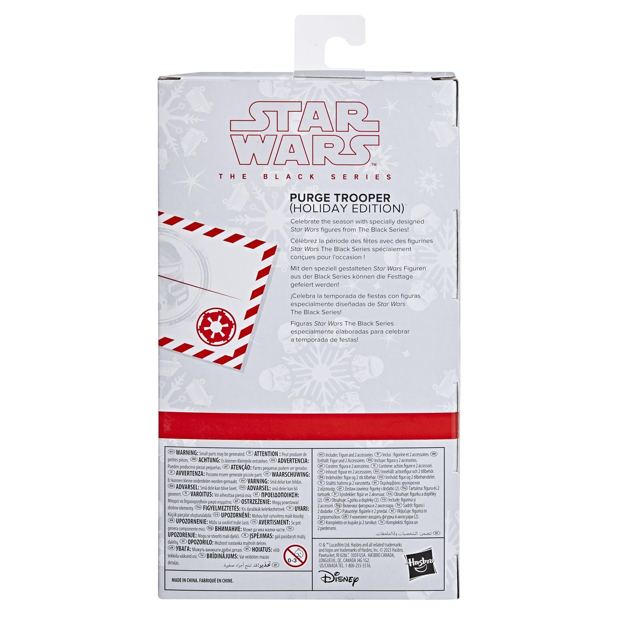 Collectible scene with Star Wars Purge Trooper Holiday Edition in a galaxy of figures.