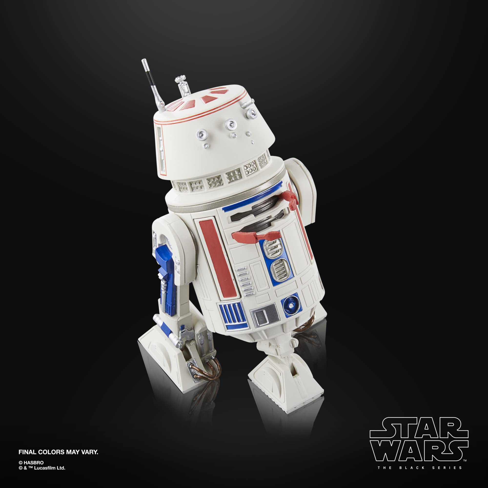 Premium deco with weathered details enhances shelf presence of R5-D4.