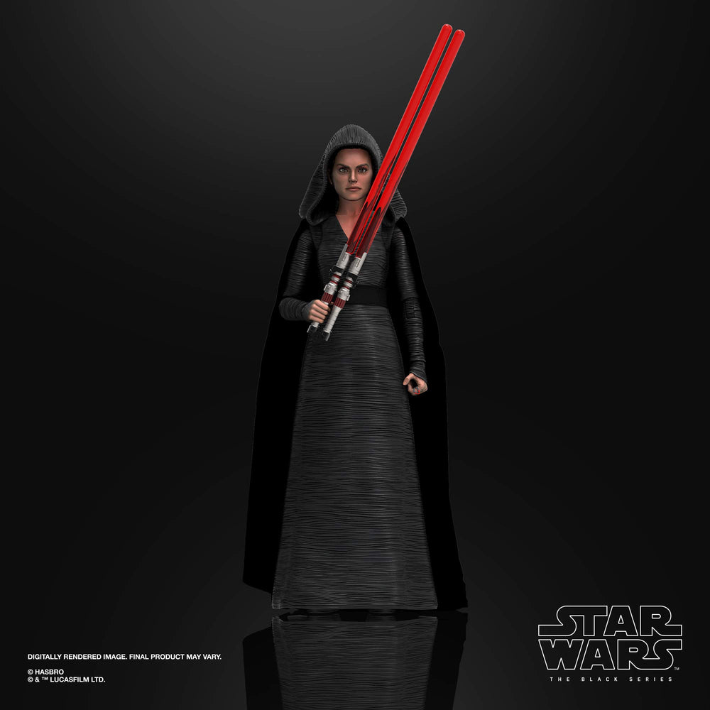 STAR WARS The Black Series Rey Dark Side Vision with double-bladed lightsaber for action play.